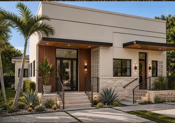 Architectural design for a modern residential build